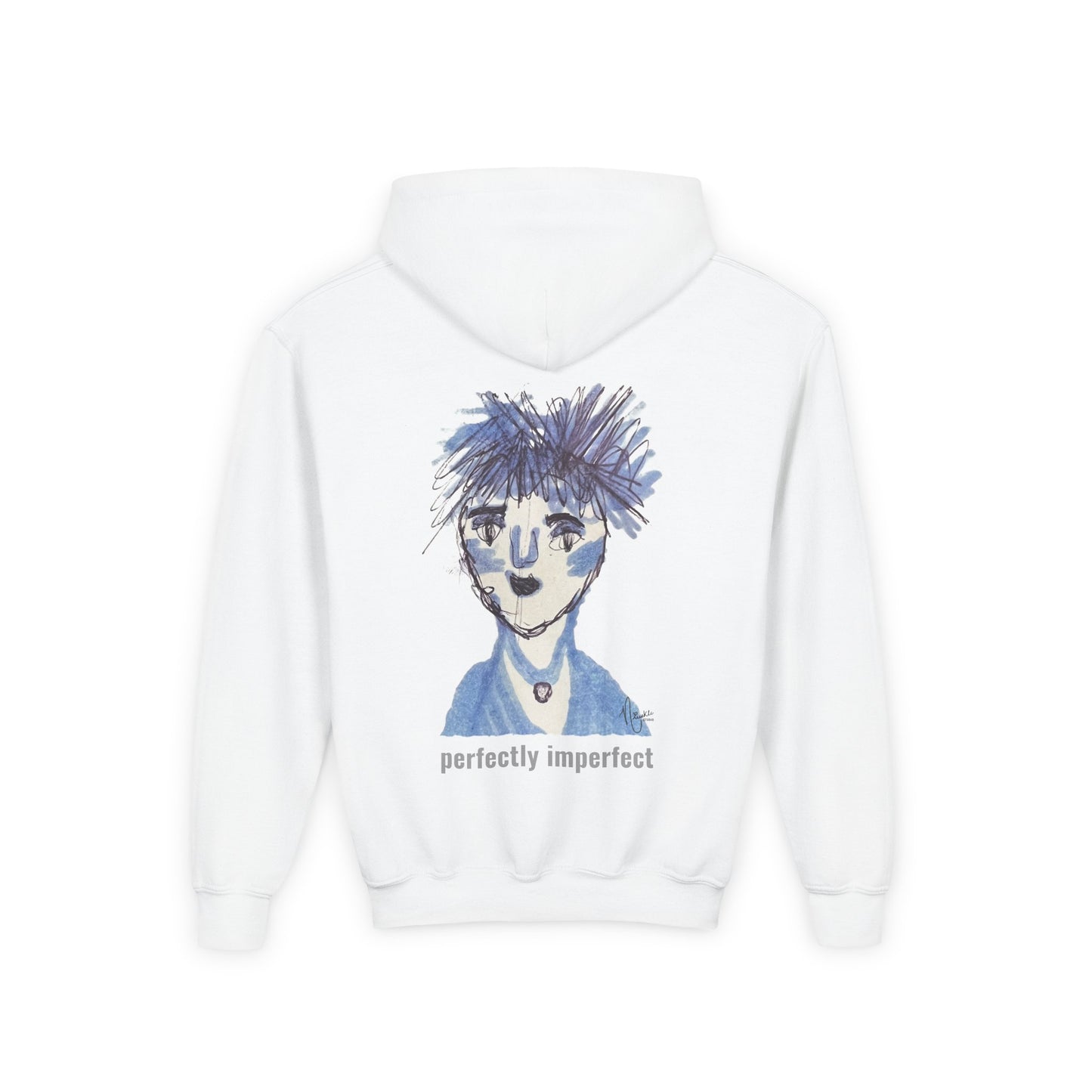 Perfectly Imperfect Youth Hoodie - Original artwork by Nivekle Studio