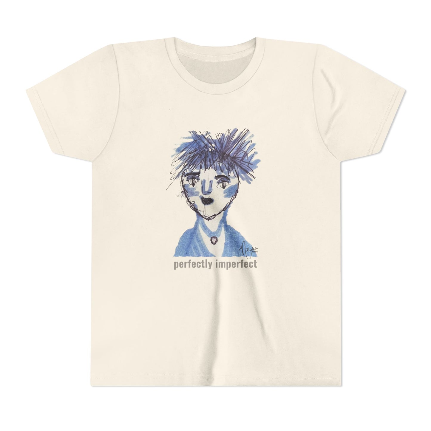 Perfectly Imperfect Youth Tee — Original artwork by Nivekle Studio