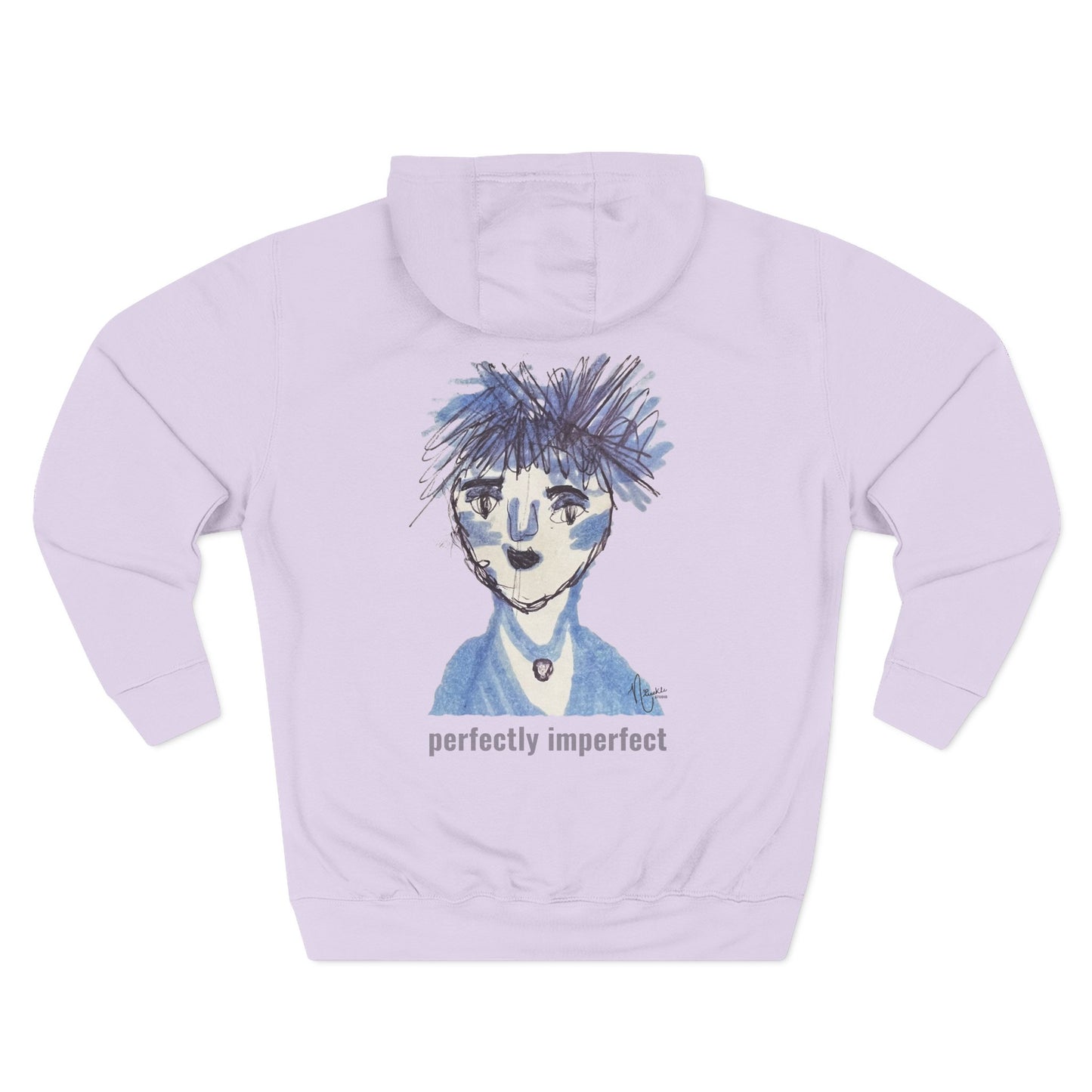 Perfectly Imperfect Adult Hoodie — Original Artwork by Nivekle Studio