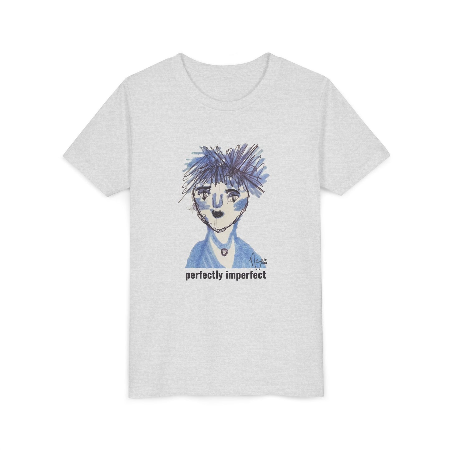 Perfectly Imperfect Youth Tee — Original artwork by Nivekle Studio