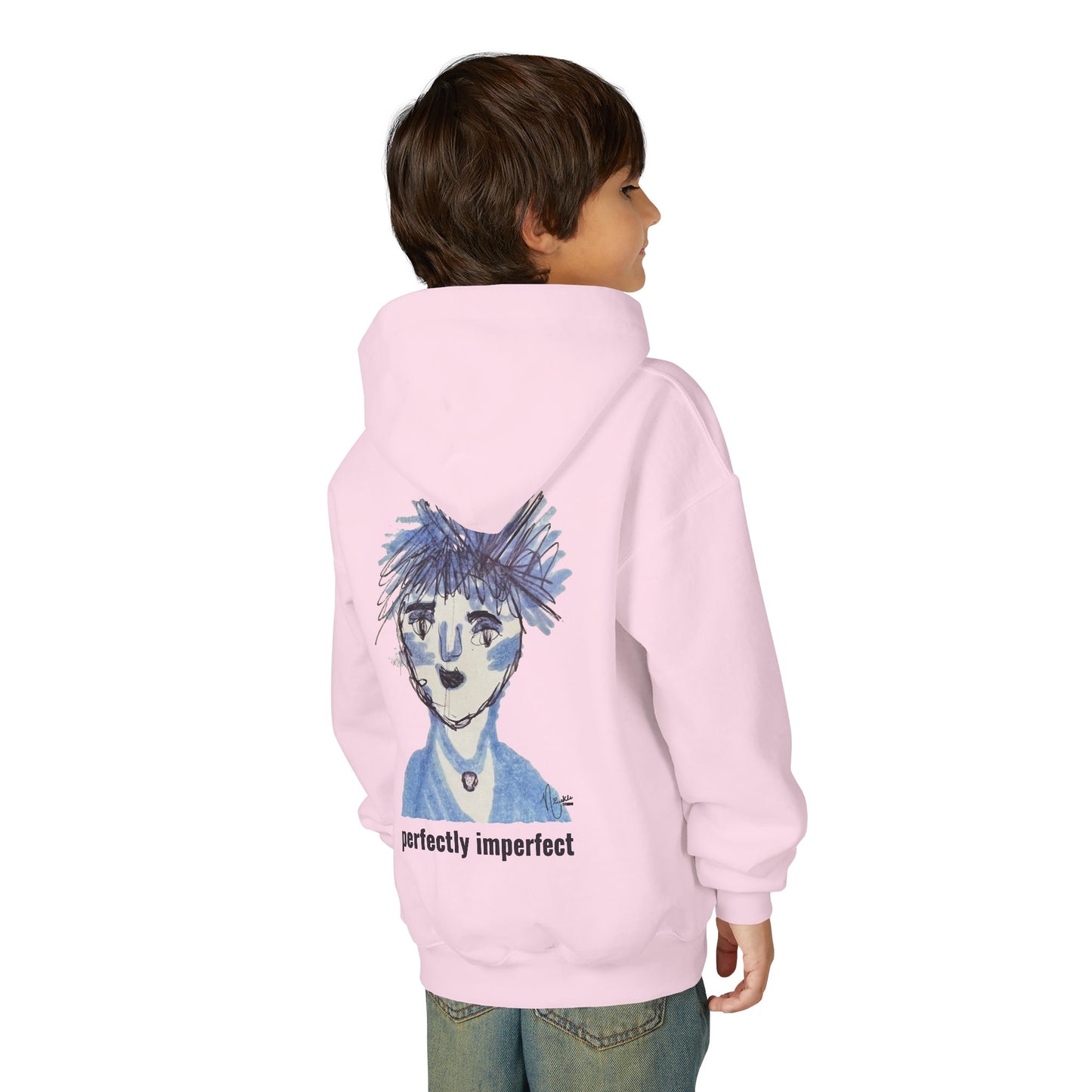 Perfectly Imperfect Youth Hoodie - Original artwork by Nivekle Studio