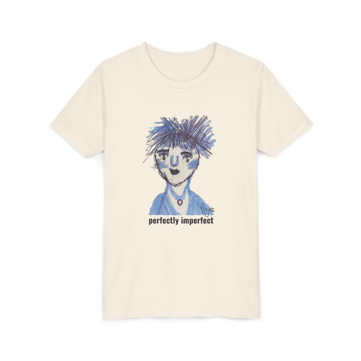 Perfectly Imperfect Youth Tee — Original artwork by Nivekle Studio