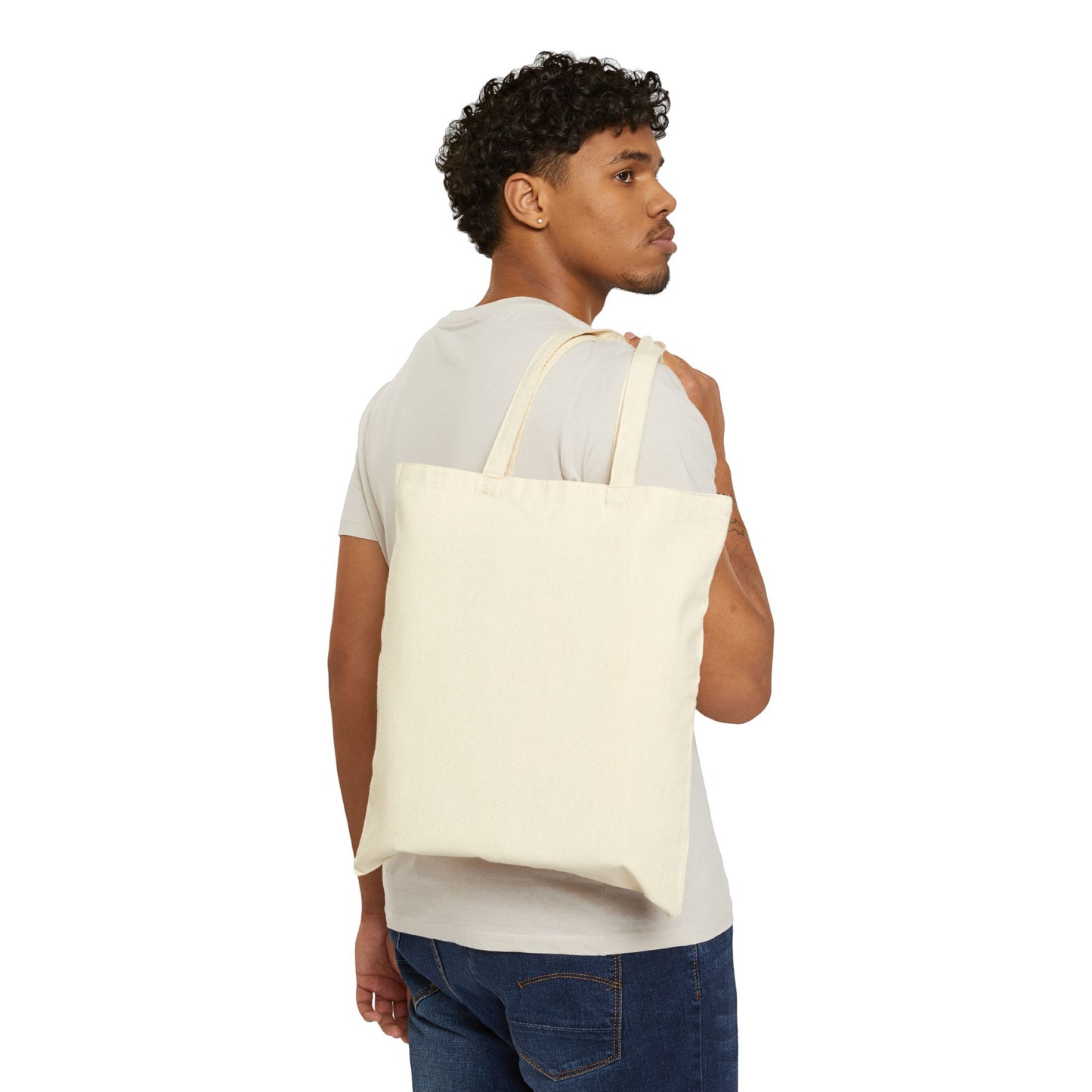 Perfectly Imperfect Cotton Canvas Tote Bag - Original Artwork by Nivekle Studio