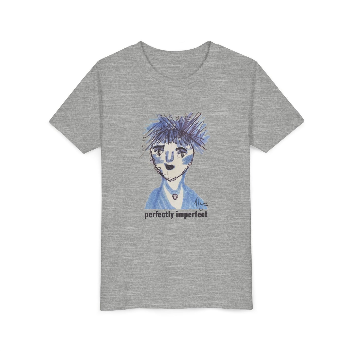 Perfectly Imperfect Youth Tee — Original artwork by Nivekle Studio