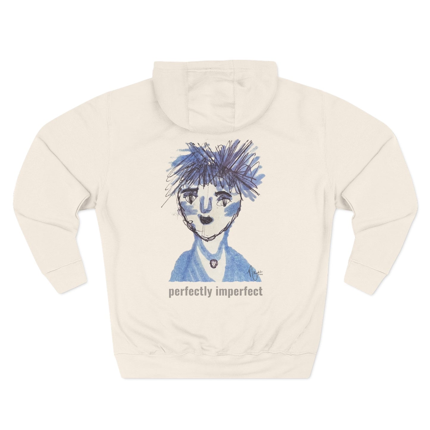 Perfectly Imperfect Adult Hoodie — Original Artwork by Nivekle Studio