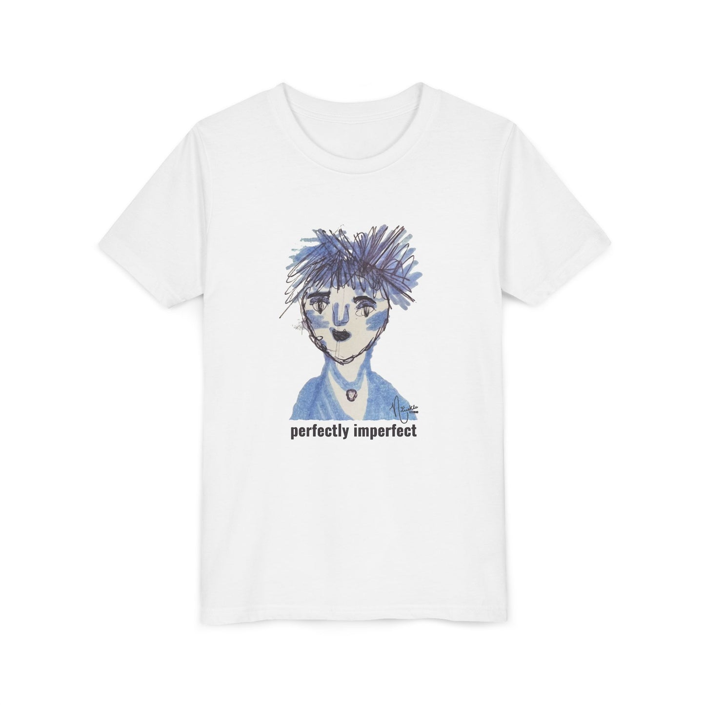 Perfectly Imperfect Youth Tee — Original artwork by Nivekle Studio