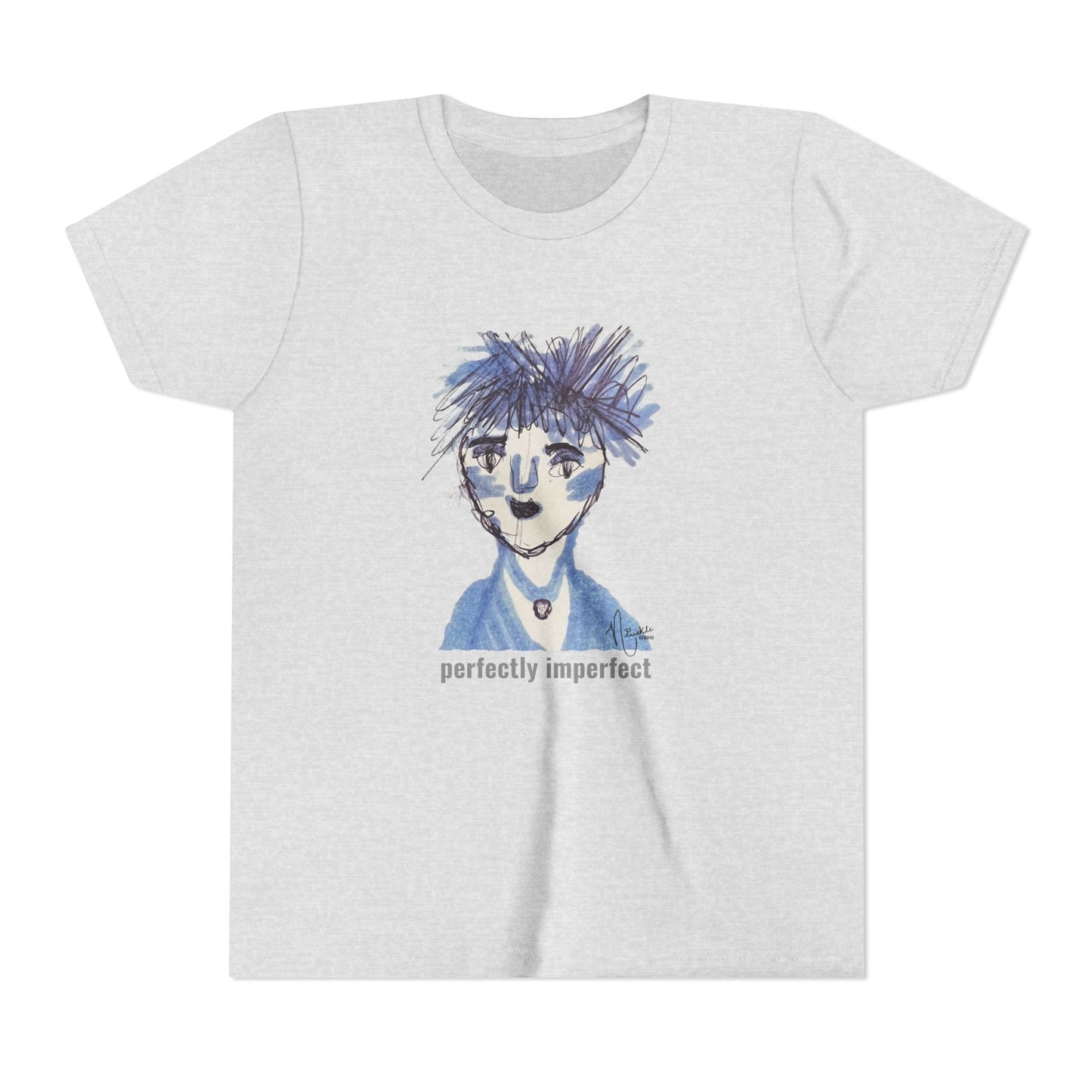 Perfectly Imperfect Youth Tee — Original artwork by Nivekle Studio