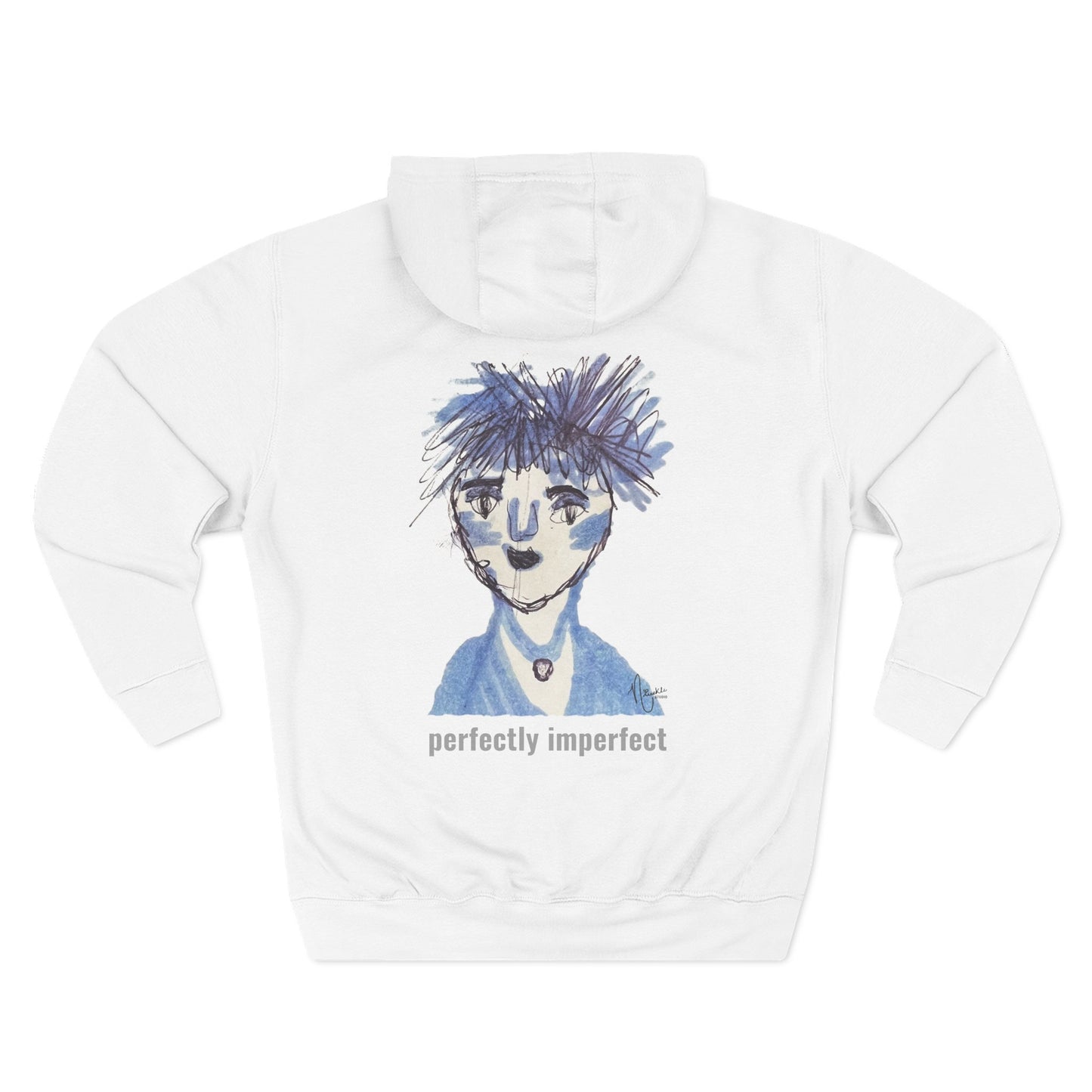 Perfectly Imperfect Adult Hoodie — Original Artwork by Nivekle Studio