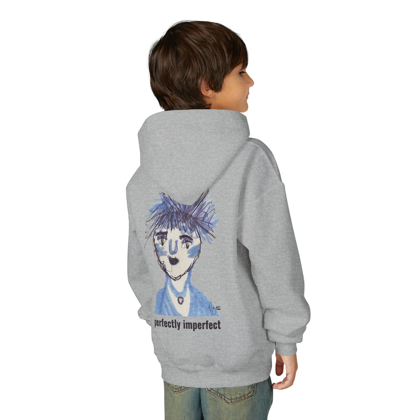 Perfectly Imperfect Youth Hoodie - Original artwork by Nivekle Studio